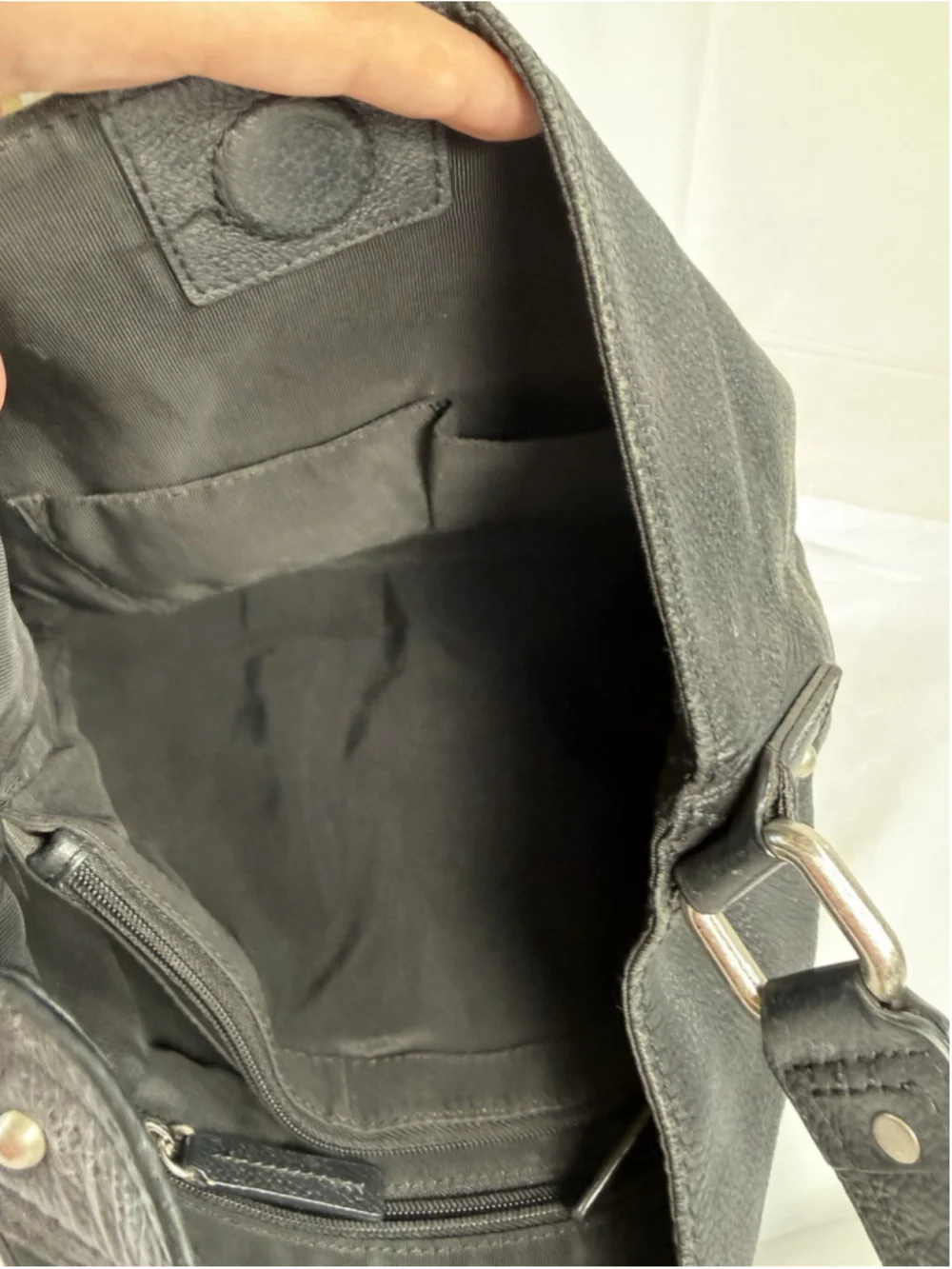 KOOBA Black Slouchy Leather Hobo Single Strap Shoulder Bag
